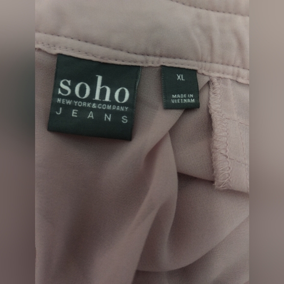 [5x$20] Soho NY Jeans / Mauve Sheer Blouse / Size XL - Picture 6 of 7